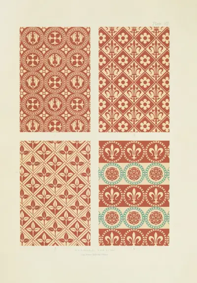 Polykrom dekor för byggnader i medeltida stil, pl. 07 av George Ashdown Audsley
