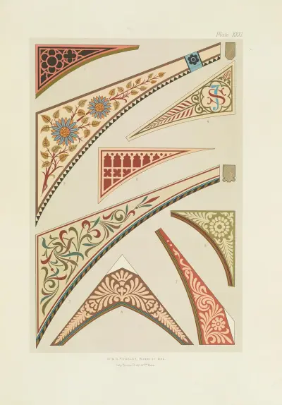 Polychromatic decoration as applied to buildings in the mediæval styles Pl.31 av George Ashdown Audsley