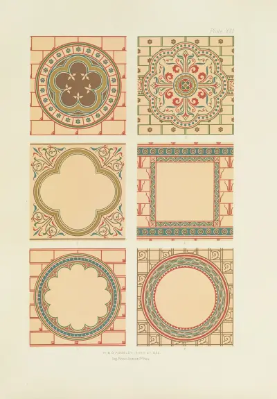 Polychromatic decoration as applied to buildings in the mediæval styles Pl.21 av George Ashdown Audsley