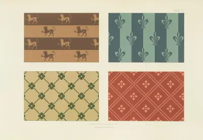 Polykrom dekor för byggnader i medeltida stil, pl. 06 av George Ashdown Audsley