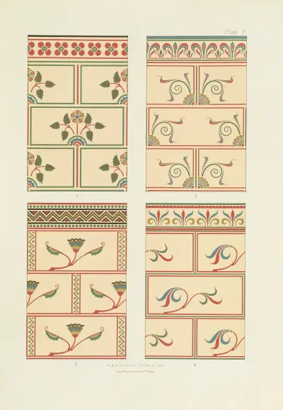 Polykrom dekor för byggnader i medeltida stil, pl. 05 av George Ashdown Audsley