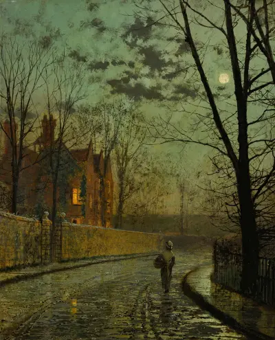 After The Shower av John Atkinson Grimshaw