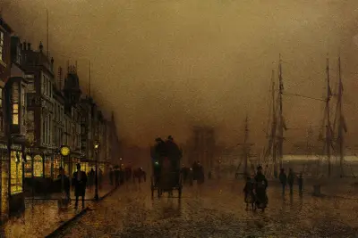 Glasgow Docks av John Atkinson Grimshaw