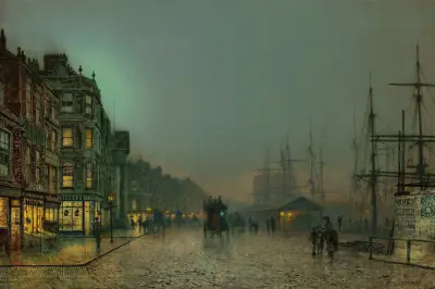 Liverpool Lights av John Atkinson Grimshaw