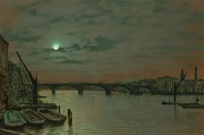 London Bridge av John Atkinson Grimshaw