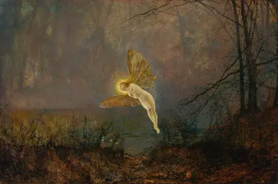 Midsommarnatt eller Iris av John Atkinson Grimshaw