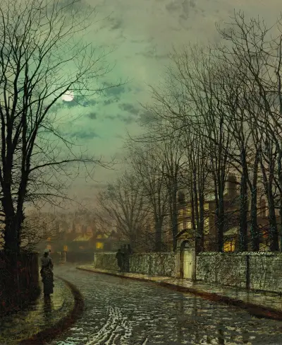 The Tryst av John Atkinson Grimshaw