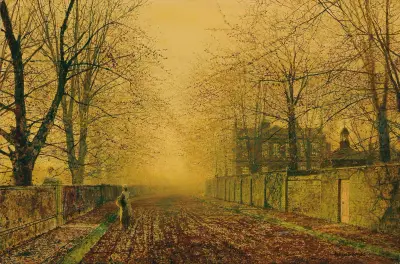 Under bokarna av John Atkinson Grimshaw