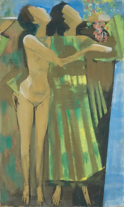 Festival of youth, two women av August Babberger