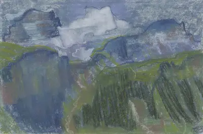 Mountainscape av August Babberger