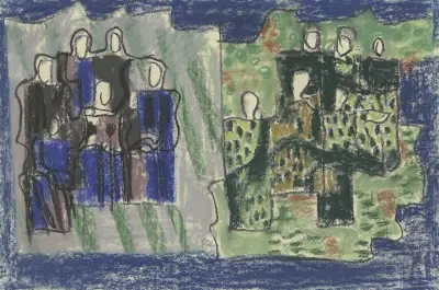 Two female groups av August Babberger