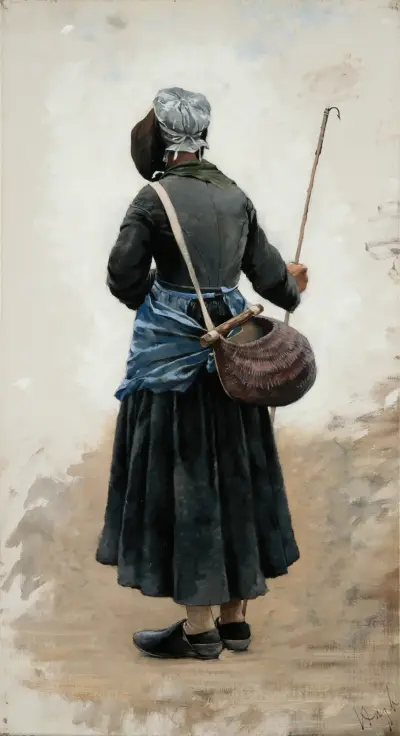 Woman standing av August Hagborg