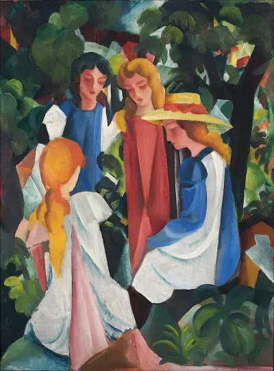 Four Girls av August Macke