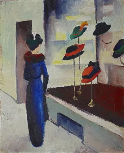Hat shop av August Macke