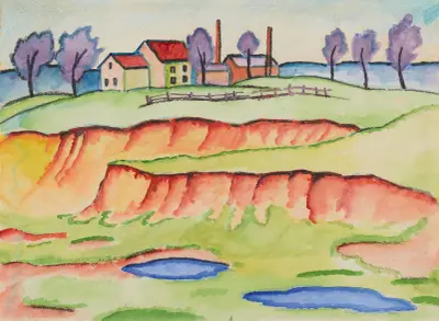 Sandgrube av August Macke