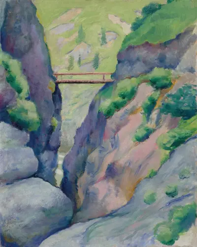 Schlucht in Tegernsee av August Macke