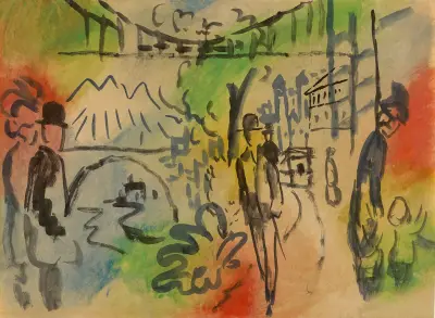 Uferpromenade av August Macke