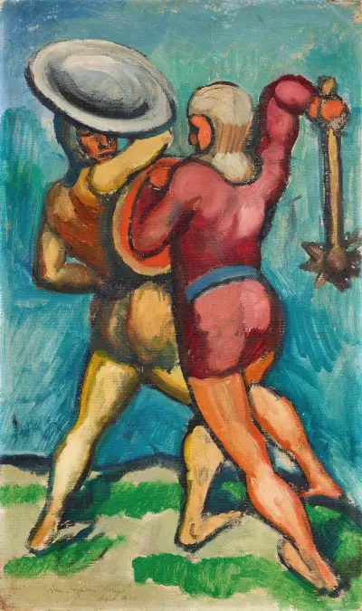 Zwei Kämpfende av August Macke