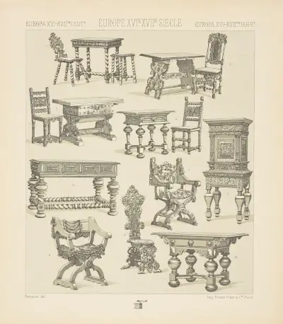 Ameublement civil – tables et sieges av Auguste Racinet