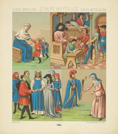 Costumes civils – scene judiciaires av Auguste Racinet