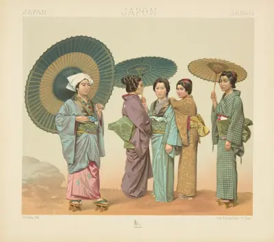 Costumes des dames japonaises av Auguste Racinet