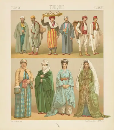 Costumes féminins, religieux, bourgeois et populaires de Contantinople, Auguste Racinet