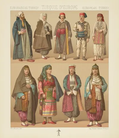 Costumes usuels av Auguste Racinet