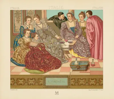 Costumes venitiens de la seconde moitie du XVIe siecle av Auguste Racinet