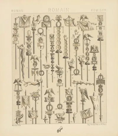 Enseignes militaires, Auguste Racinet