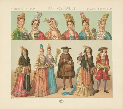 Kleidung der vornehmen Leute von Auguste Racinet