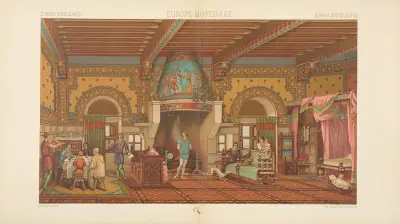 Interieur francais – milieu du XIIe siecle, Auguste Racinet