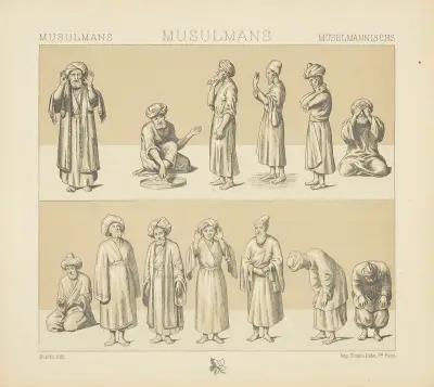 Das muslimische Gebet und der orientalische Gruß von Auguste Racinet