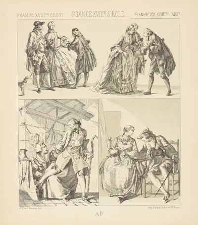 Die elegante Welt, die Töchter des Volkes von Auguste Racinet