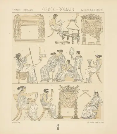 Mobilier; siéges divers, Auguste Racinet