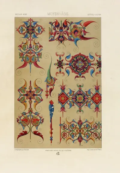 Moyen Age 6 av Auguste Racinet
