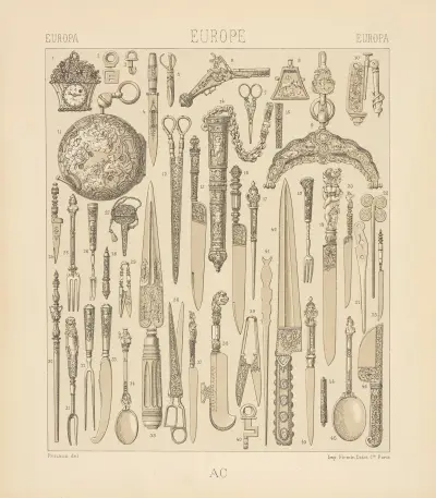 Objets et ustensiles pour l’usage personnel – depuis l’utile jusqu’aux jolivetes, Auguste Racinet