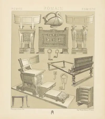 Objets mobiliers 2, Auguste Racinet