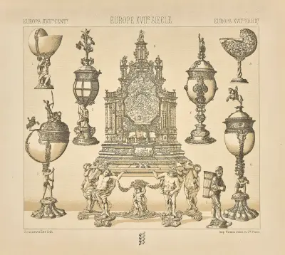 Orfevrerie Allemande – objets decoratifs et usuels, Auguste Racinet