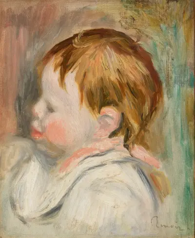 Dětská hlava, profil doleva, Pierre-Auguste Renoir