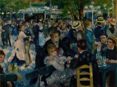 Dance at Le Moulin de la Galette av Pierre-Auguste Renoir
