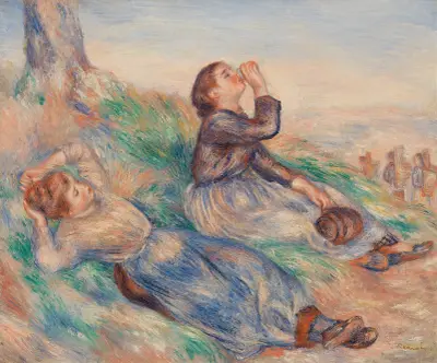 Grape Gatherers (Vendangeuses) av Pierre-Auguste Renoir