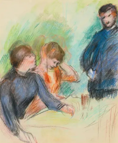 La Conversation, 1876 av Pierre-Auguste Renoir