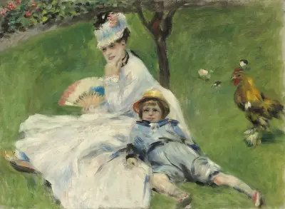 Madame Monet and Her Son av Pierre-Auguste Renoir