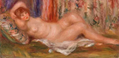 Nude Woman Reclining (Femme nue couchée sur le dos) av Pierre-Auguste Renoir