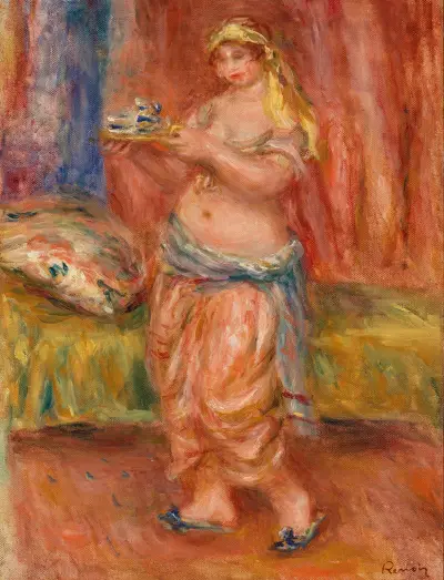 Odalisque with Tea Set (Odalisque à la théière) av Pierre-Auguste Renoir