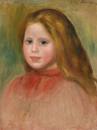 Portrait De Jeune Fille av Pierre-Auguste Renoir