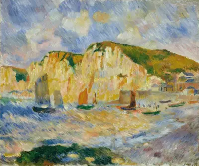 Sea and Cliffs av Pierre-Auguste Renoir