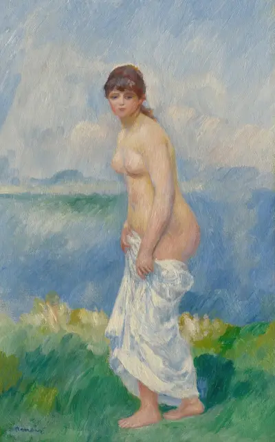 Standing Bather, 1885 av Pierre-Auguste Renoir