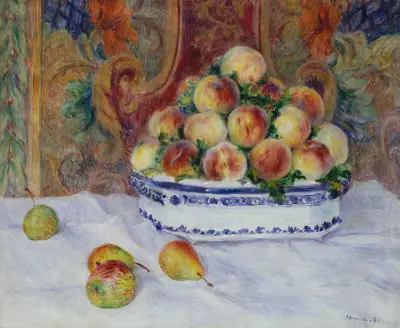 Still Life with Peaches av Pierre-Auguste Renoir