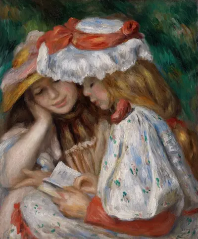 Two Girls Reading av Pierre-Auguste Renoir